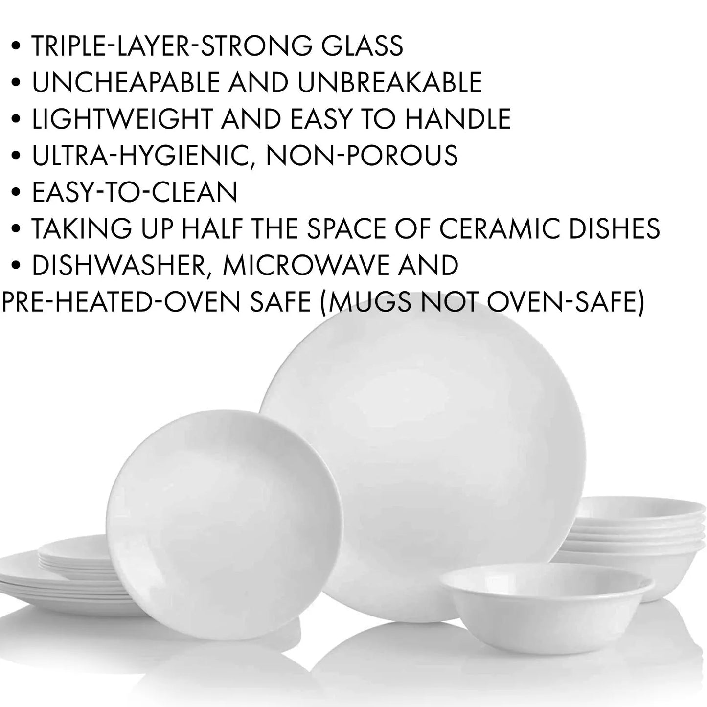 Corelle 16-pc Dinnerware Set - Winter Frost White - Service for 4