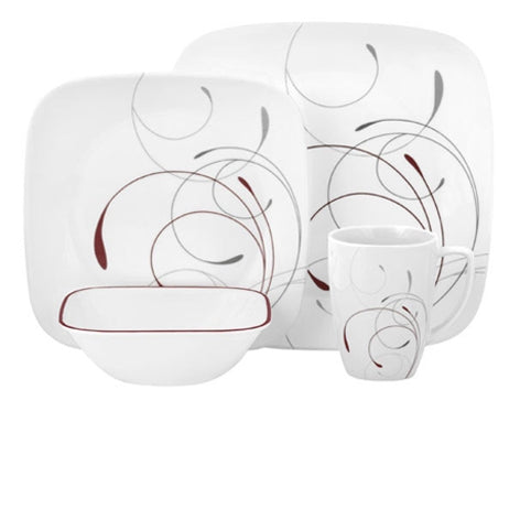Corelle Splendor Square 16pc Dinner Set