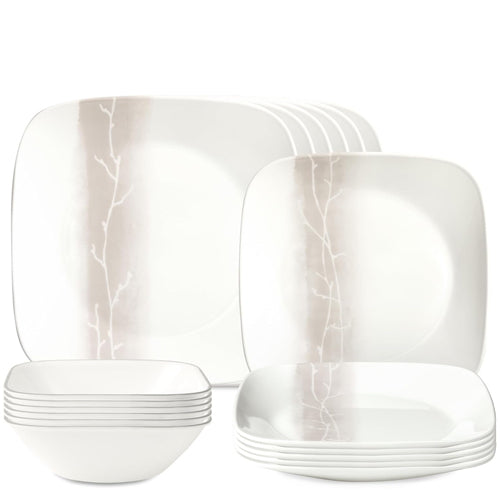Corelle Wandering Grove Square 18pc Dinner Set