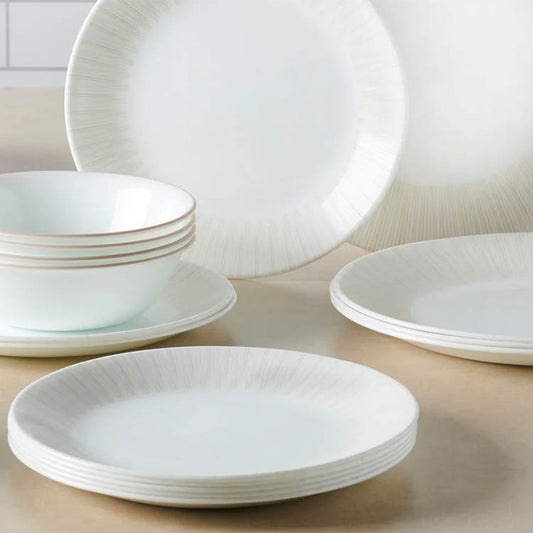 Corelle® Hushed Lines 12-piece Dinnerware Set, Service for 4