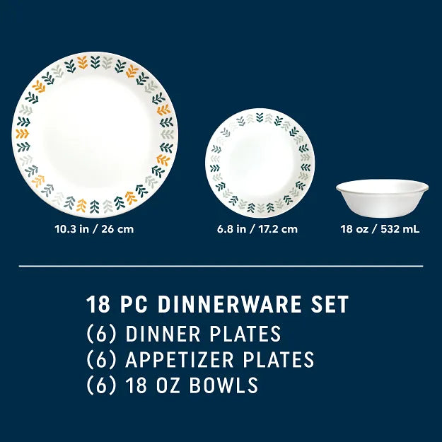 Corelle Anders 18pc Dinner Set