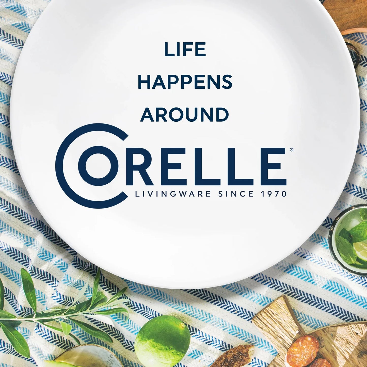 Corelle Blue Band Serving Bowl- 1.9L