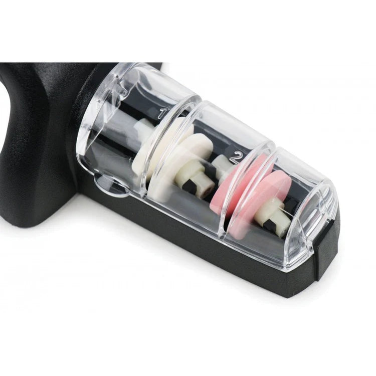 GLOBAL Ceramic 2 Wheel Knife Sharpener, Stainless Steel G-91/SB