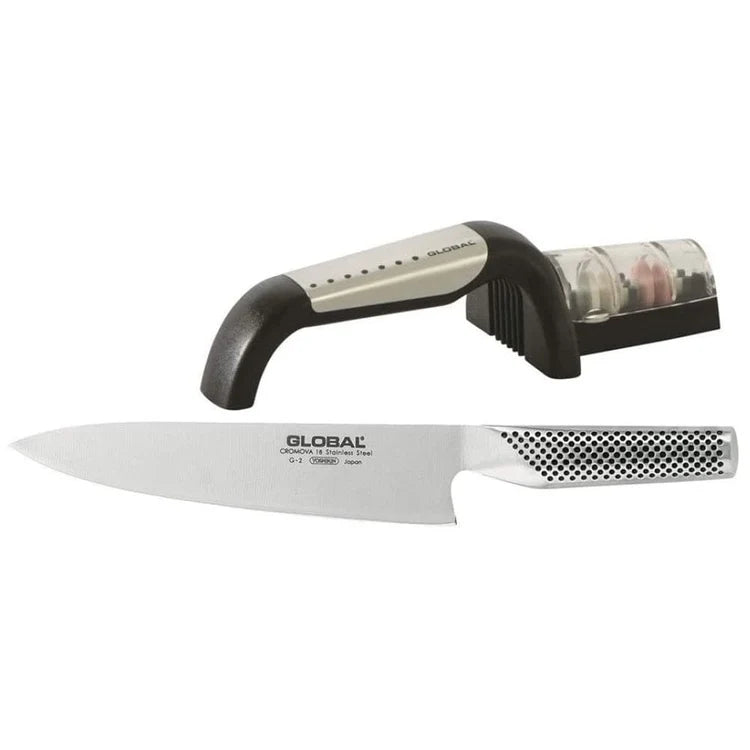 2 Piece G-2 Chef’s Knife & Sharpener Set