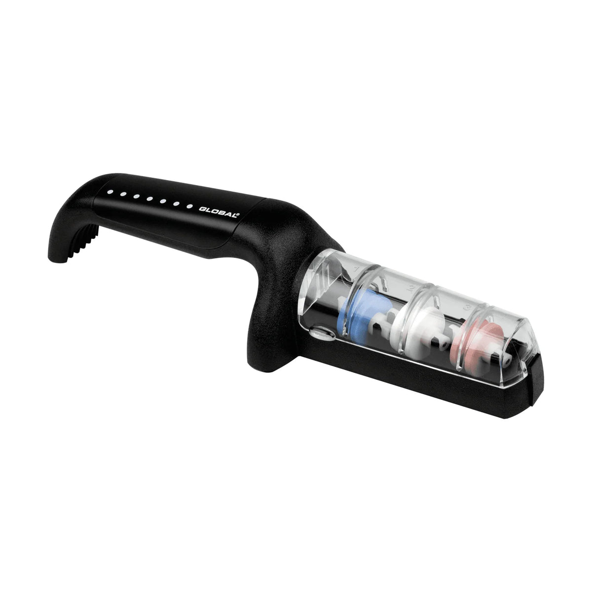 GLOBAL Ceramic 3 Wheel Knife Sharpener, Black G-913/BW