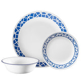 Corelle Cobalt Circles 12pc Dinner Set