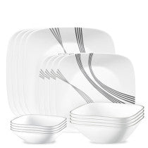 Corelle Urban Arc Square 16pc Dinner Set - No Mug