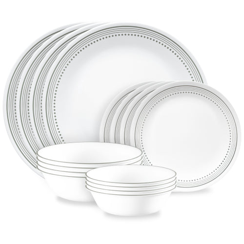 Corelle Mystic Gray 16pc Dinner Set (No Mug)
