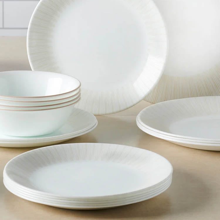 Corelle® Hushed Lines 12-piece Dinnerware Set, Service for 4