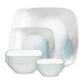 Corelle Aquarello Square 16pc Dinner Set