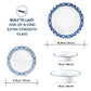 Corelle Cobalt Circles 16pc Dinner Set (No Mug)