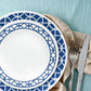 Corelle Cobalt Circles 16pc Dinner Set (No Mug)